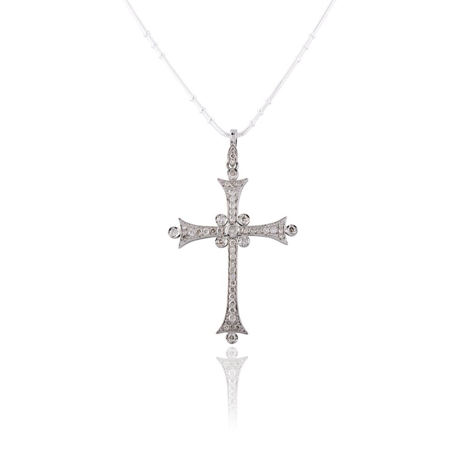 Delicate Diamond Cross Pendant